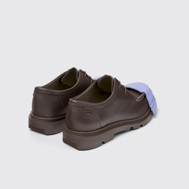 Back view of Junction Brown Leather Shoes for Men.