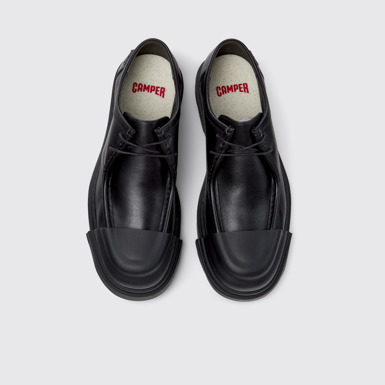 Junction Zapatos de piel negros para hombre.