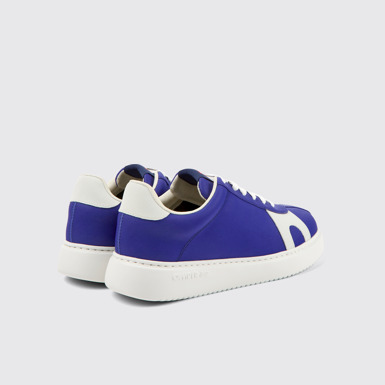 Back view of Runner K21 MIRUM® Blue and white MIRUM® textile sneakers for men