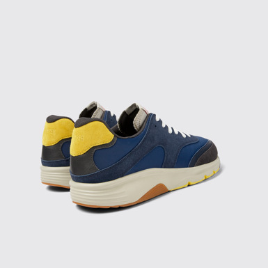 Back view of Drift Multicolored textile and nubuck sneakers for men