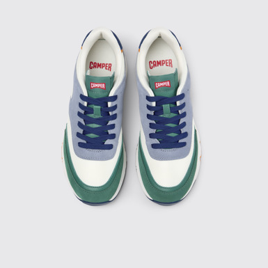 Overhead view of Drift Multicolor Textile and Nubuck Sneakers for Men.