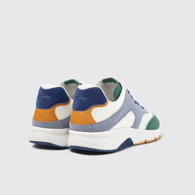 Back view of Drift Multicolor Textile and Nubuck Sneakers for Men.