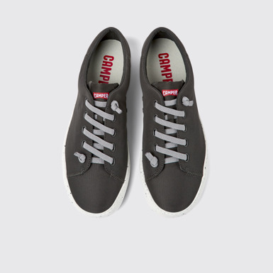 Overhead view of Peu Touring Gray textile sneakers for men