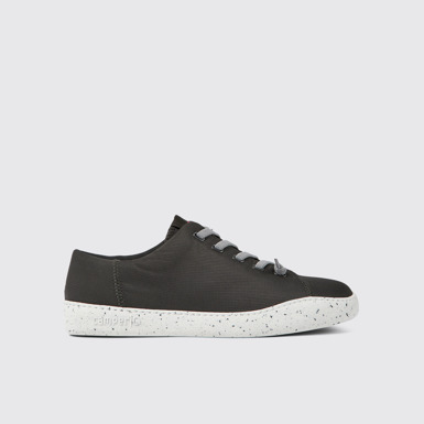 Side view of Peu Touring Gray textile sneakers for men