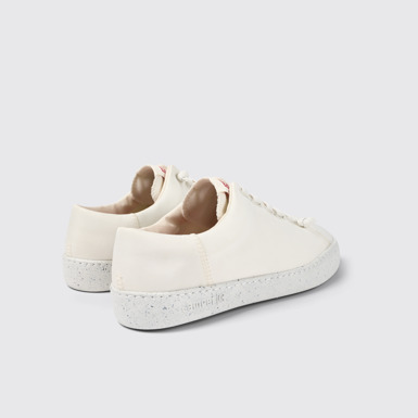 Back view of Peu Touring White Textile Sneaker for Men