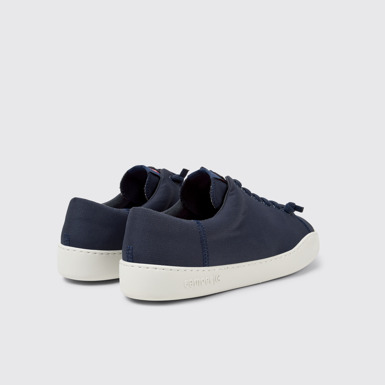 Back view of Peu Touring Blue Recycled PET Men's Sneakers.