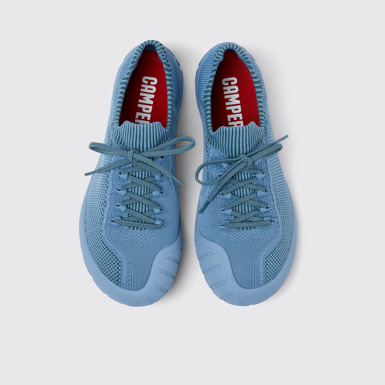 Path Sneakers azules y verdes de tejido para hombre