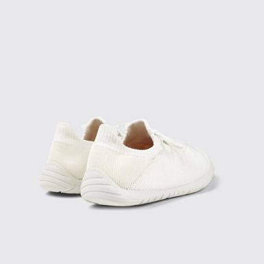 Back view of Peu Path White Textile Sneaker for Men