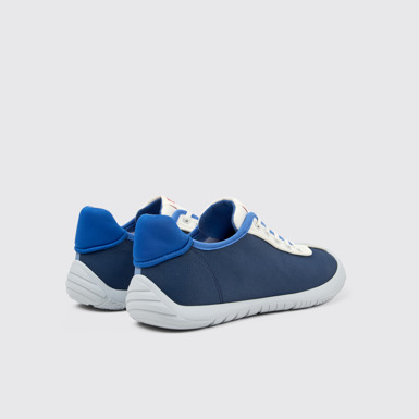 Back view of Peu Path Multicolored Textile Sneaker for Men