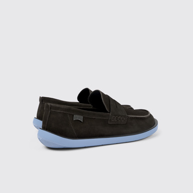 Back view of Wagon Gray Nubuck Moccasin for Men
