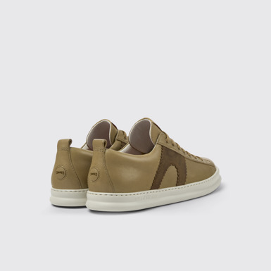 Runner Sneaker da uomo in pelle marrone