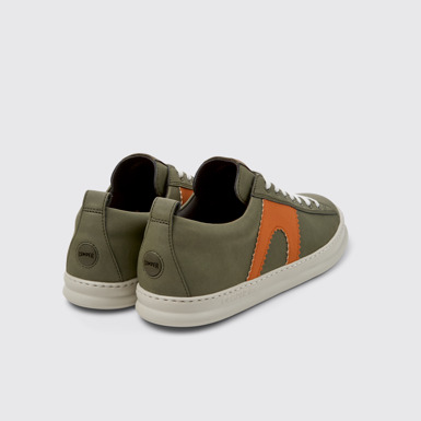 Back view of Runner Multicolor Recycled Leather Men's Sneakers.