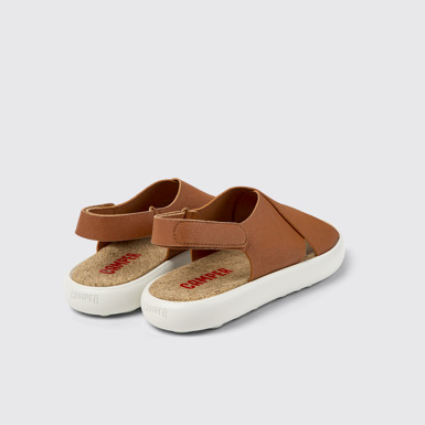 Back view of Pelotas Flota HyphaLite™ Brown and white HyphaLite™ sandals for men