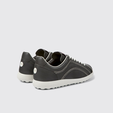 Back view of Pelotas XLite Dark gray leather sneakers for men