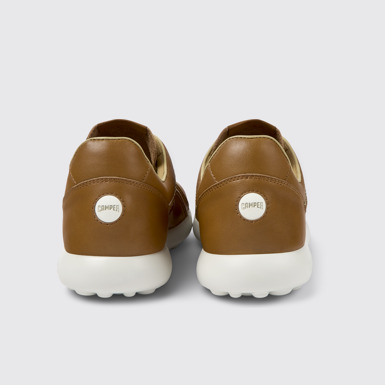 Back view of Pelotas XLite Brown leather sneakers for men