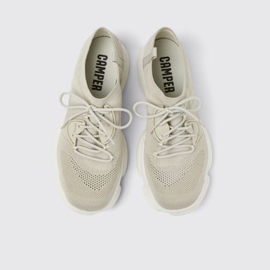 Overhead view of Karst Gray textile sneakers for men