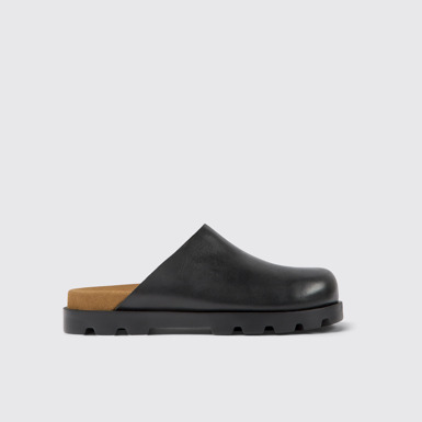 Brutus Sandal Sabots en cuir noir pour homme