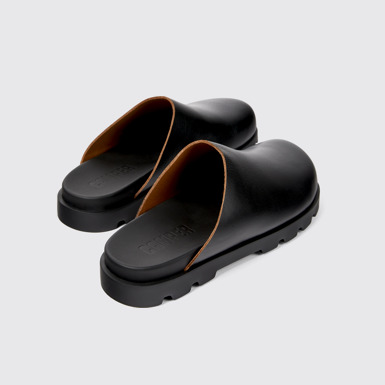Back view of Brutus Sandal Black Leather Sandals for Men.