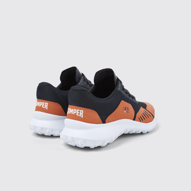 Back view of Camper x INEOS Britannia Blue and Orange Textile Sneakers for Men