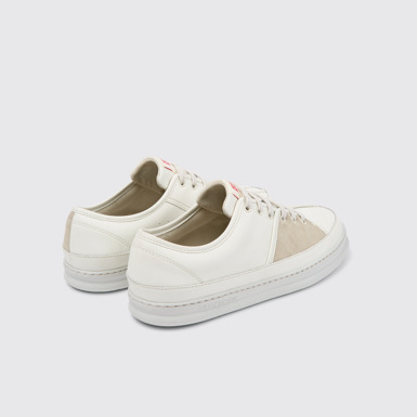 Back view of Twins Multicolored leather and nubuck sneakers for men