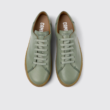 Peu Terreno Zapatos verdes de piel para hombre