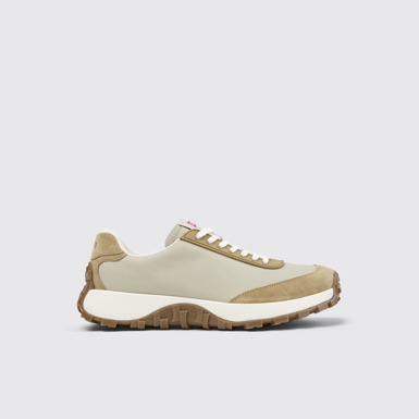 Drift Trail Sneakers de piel y nobuk beige para hombre.