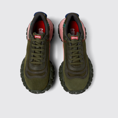 Overhead view of Pelotas Mars Multicolored textile and nubuck sneakers for men