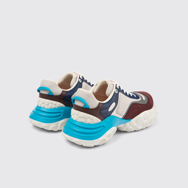 Back view of Pelotas Mars Multicolored textile and nubuck sneakers for men