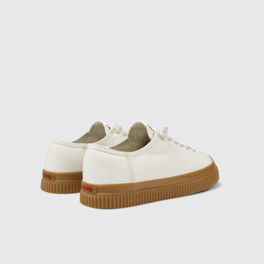 Back view of Peu Roda White TENCEL™ Lyocell Men's Sneakers.