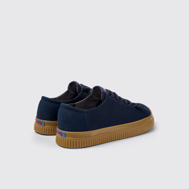 Back view of Peu Roda Blue TENCEL™ Lyocell Sneakers for Men.