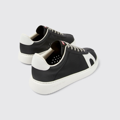 Back view of Runner K21 MIRUM® Black MIRUM® textile sneakers for men