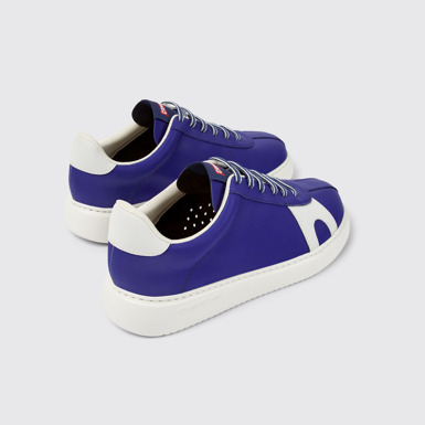 Back view of Runner K21 MIRUM® Blue MIRUM® textile sneakers for men
