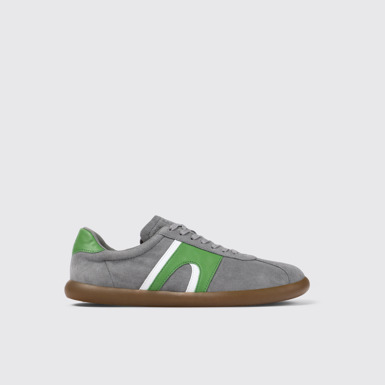 Pelotas Soller Sneaker de nobuk/piel gris para hombre