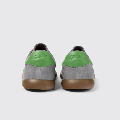 Back view of Pelotas Soller Gray Nubuck/Leather Sneaker for Men