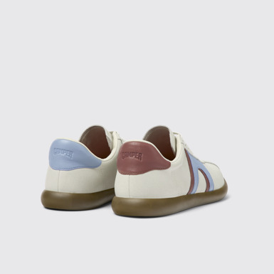 Back view of Twins White Leather Sneaker for Men