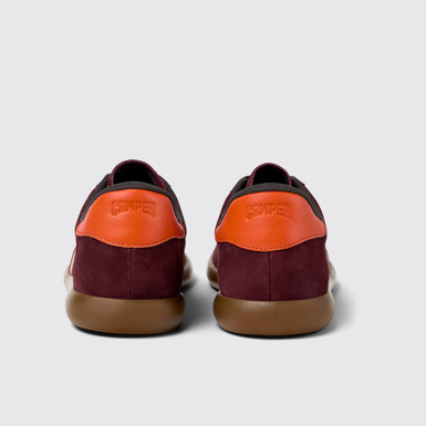Back view of Pelotas Soller Burgundy Nubuck/Leather Sneaker for Men