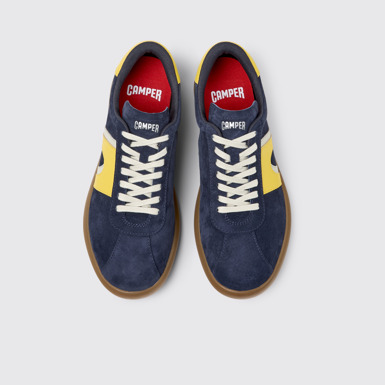Overhead view of Pelotas Soller Multicolor Nubuck and Leather Sneakers for Men.