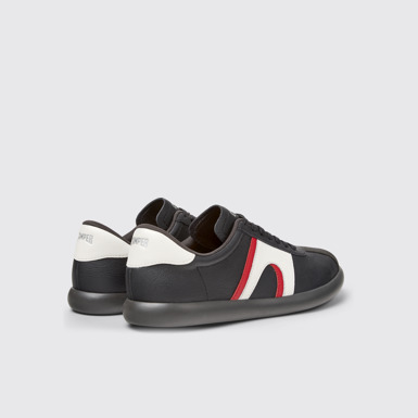 Back view of Pelotas Soller Multicolor Leather and Nubuck Sneakers for Men.