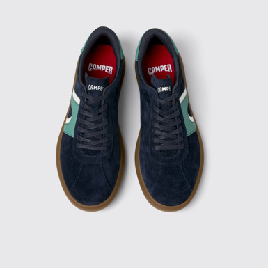 Overhead view of Pelotas Soller Multicolor Nubuck and Leather Sneakers for Men.