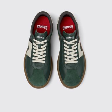Overhead view of Pelotas Soller Multicolor Leather and Nubuck Sneakers for Men.