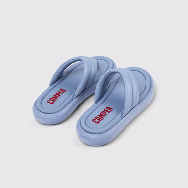 Back view of Pelotas Flota Blue Leather Flip-Flop for Men