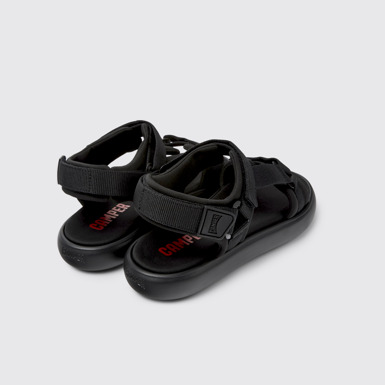 Back view of Pelotas Flota Black Textile Sandal for Men