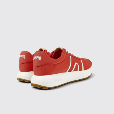 Back view of Pelotas Athens Red Textile Sneaker for Men