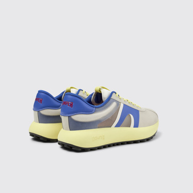 Back view of Pelotas Athens Gray Textile Sneaker for Men