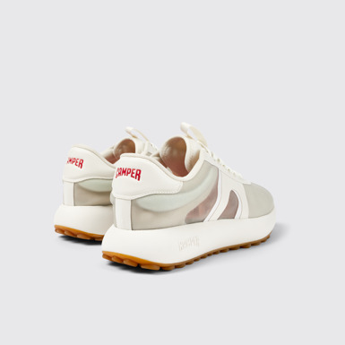 Back view of Pelotas Athens White Textile Sneaker for Men