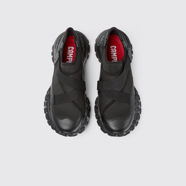 Overhead view of Pelotas Mars Black Textile/Leather Sneaker for Men