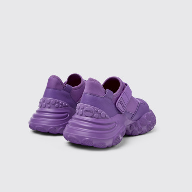 Back view of Pelotas Mars Purple Textile/Leather Sneaker for Men
