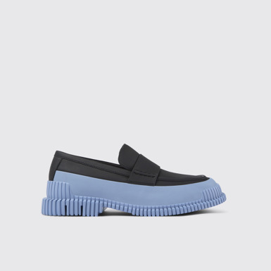 Side view of Pix Multicolored Leather Moccasin for Men