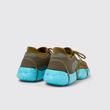 Back view of ROKU Green, blue Sneaker for Men