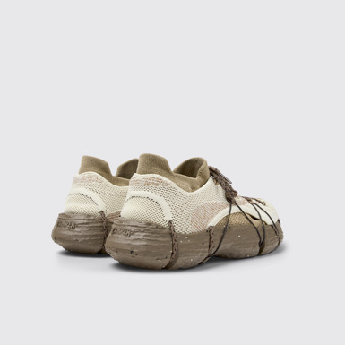 Back view of ROKU White, beige Sneaker for Men